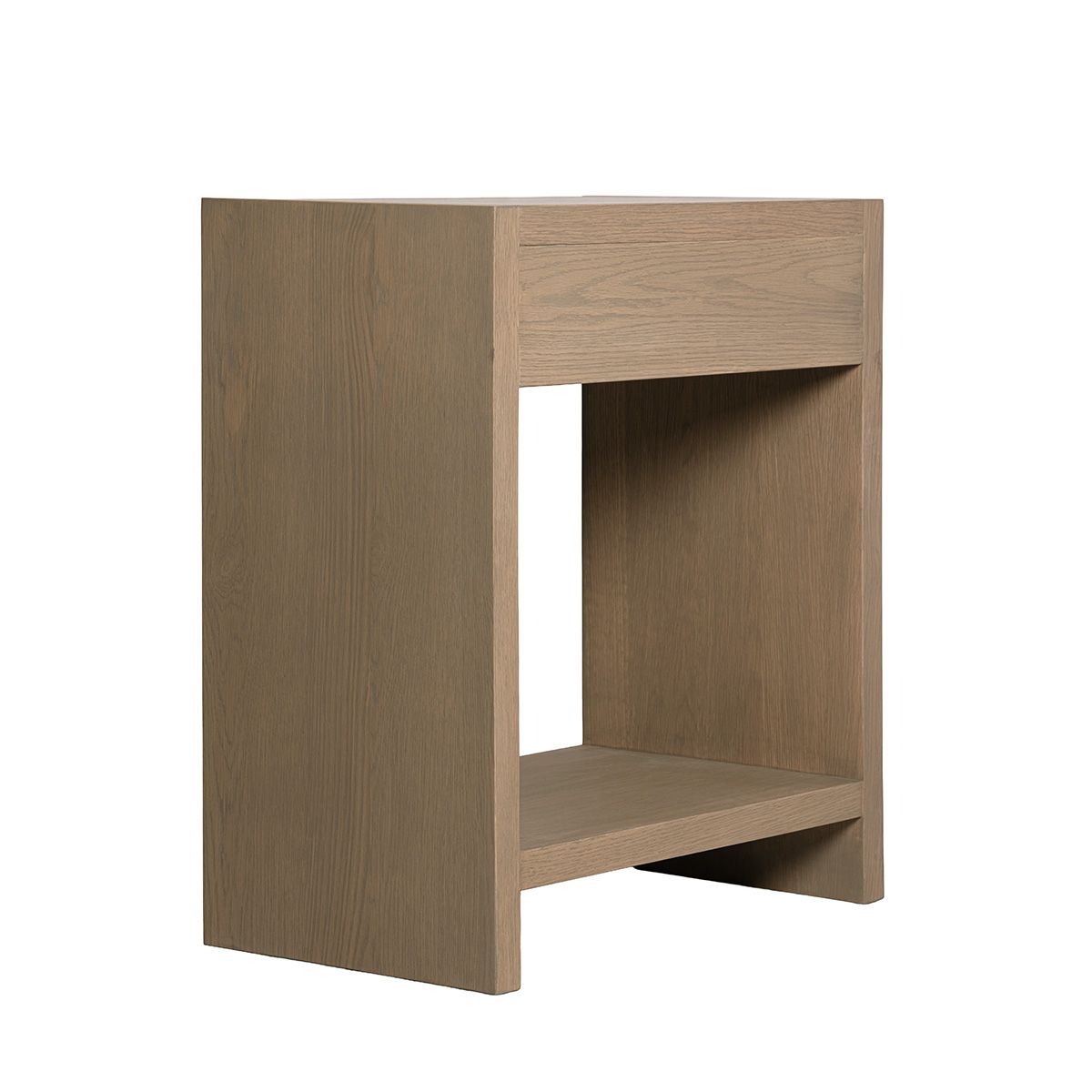 Mood smalt konsollbord med hylle (gråoljet eik - 70x40x80)