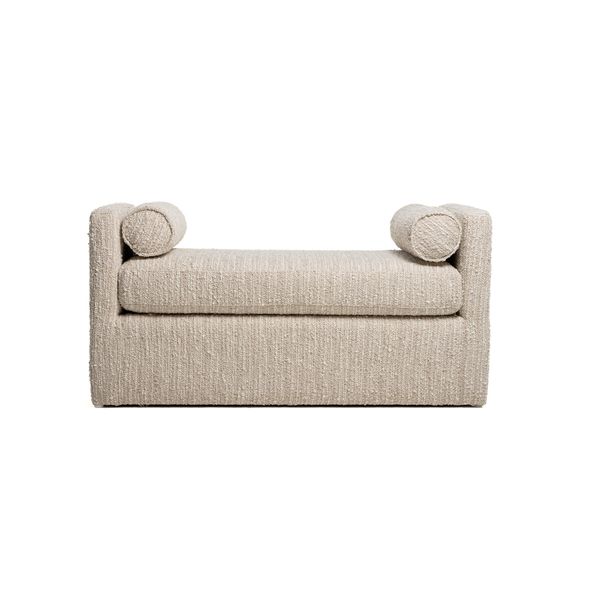 Hovedbilde Marlow sittebenk (120x55x60) grovvevd krem/beige melert 