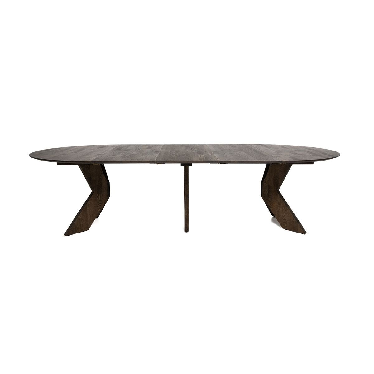 Aspen rundt spisebord ø140 (340) med 4 tilleggsplater røkt heltre eik