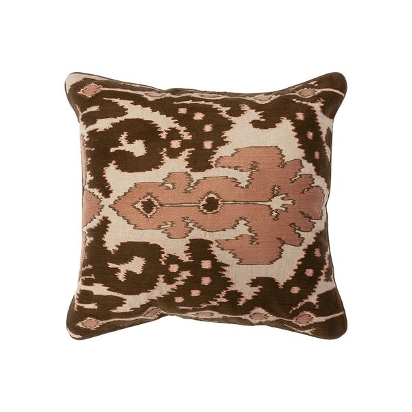 Hovedbilde Lama brodert pute (50x50) brun/rosa