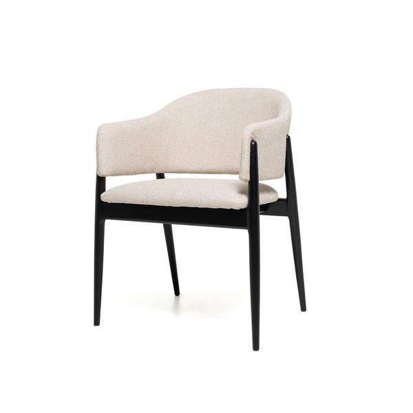 Hovedbilde Linde spisestol (Sunset beige melert) sort eik ben