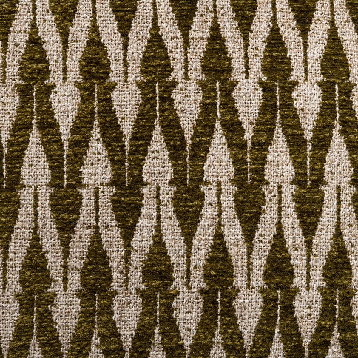 Nouvelle puff (ø43 h48) Floris 02 grønn/beige, med frynser - bestillingsvare