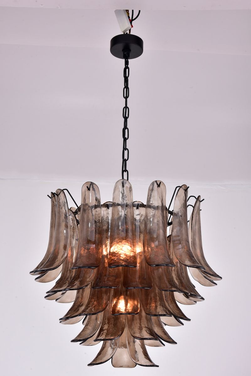 Fleur Chandelier  (55x60) smoked (brun) / sort