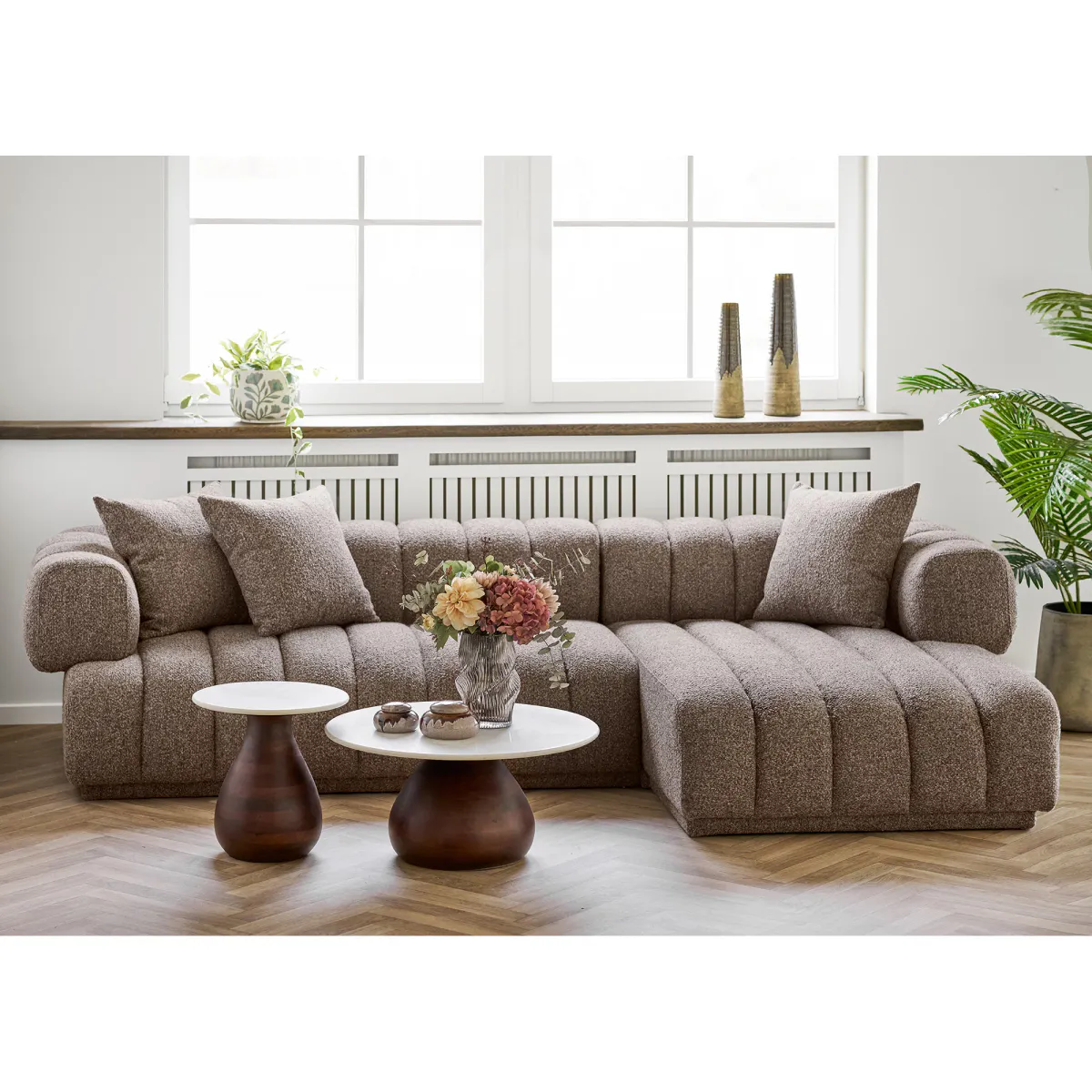 Heide sidebord (40 h41) mangotre/marmor