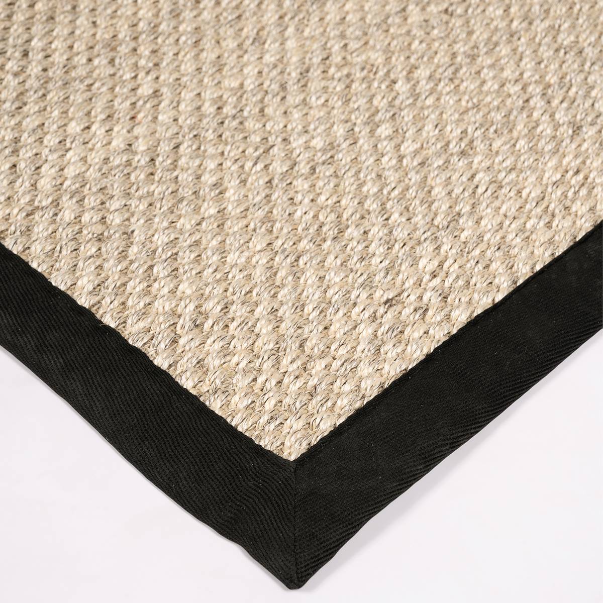 Sisal matte (90x120 - Sand/sort kant)