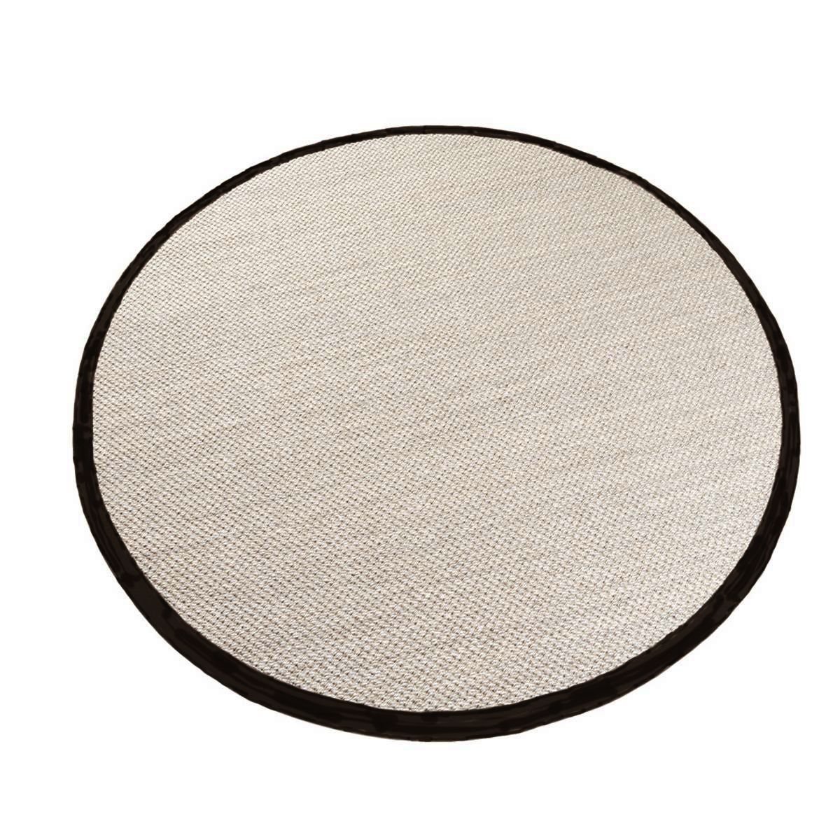 Sisal teppe (ø200 - Sand/sort kant)
