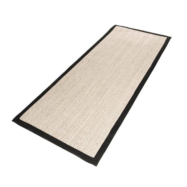 Hovedbilde Sisal teppe (100x300 - Sand/sort kant)