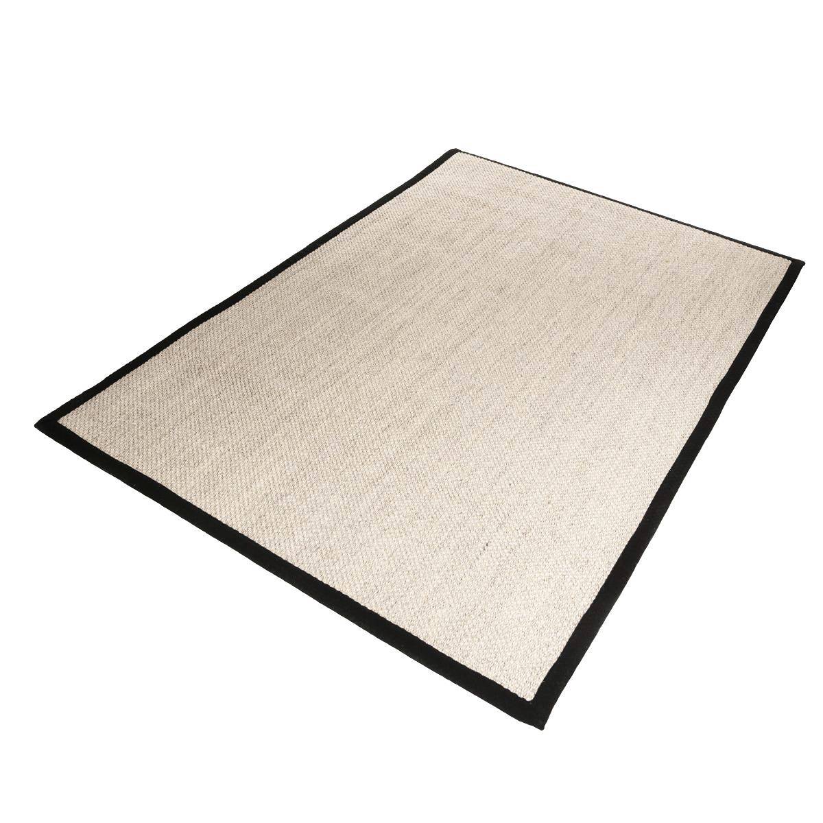 Sisal matte (90x120 - Sand/sort kant)