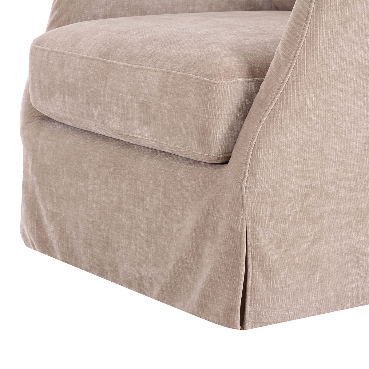 Armand lenestol med sving (beige velour) 83x87x74