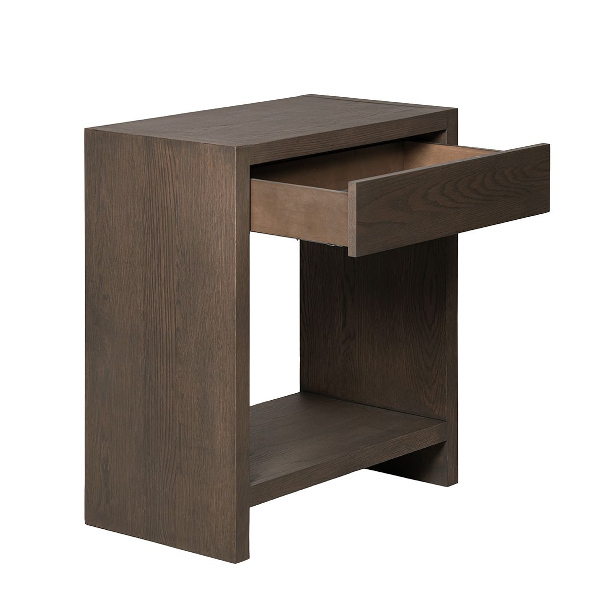 Mood smalt konsollbord med hylle (røkt eik - 70x40x80)