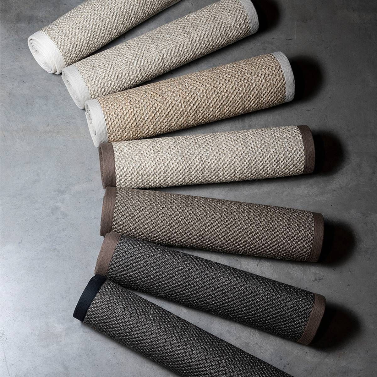 Sisal teppe (100x300 - Sand/brun kant)