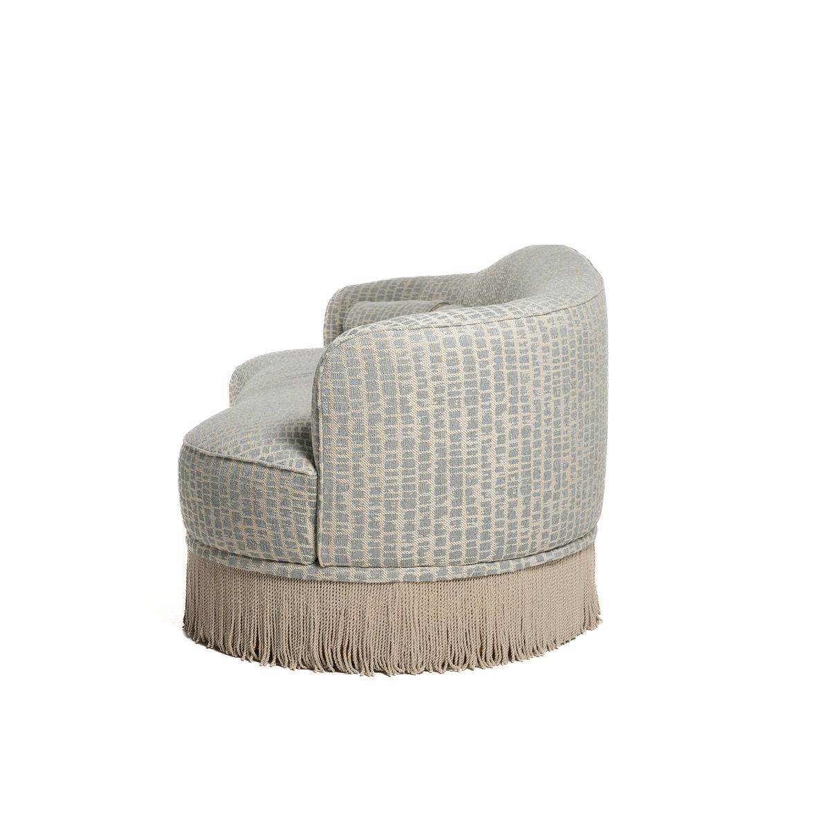 Nouvelle sofa (250x90) Curious 01 lys blå/krem - avtagbare frynser