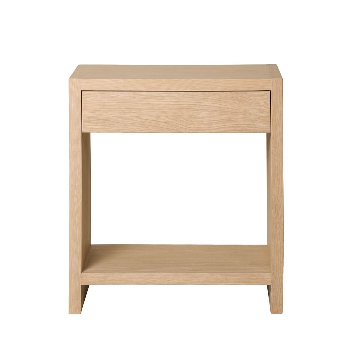 Mood smalt konsollbord med hylle (lys eik - 70x40x80)