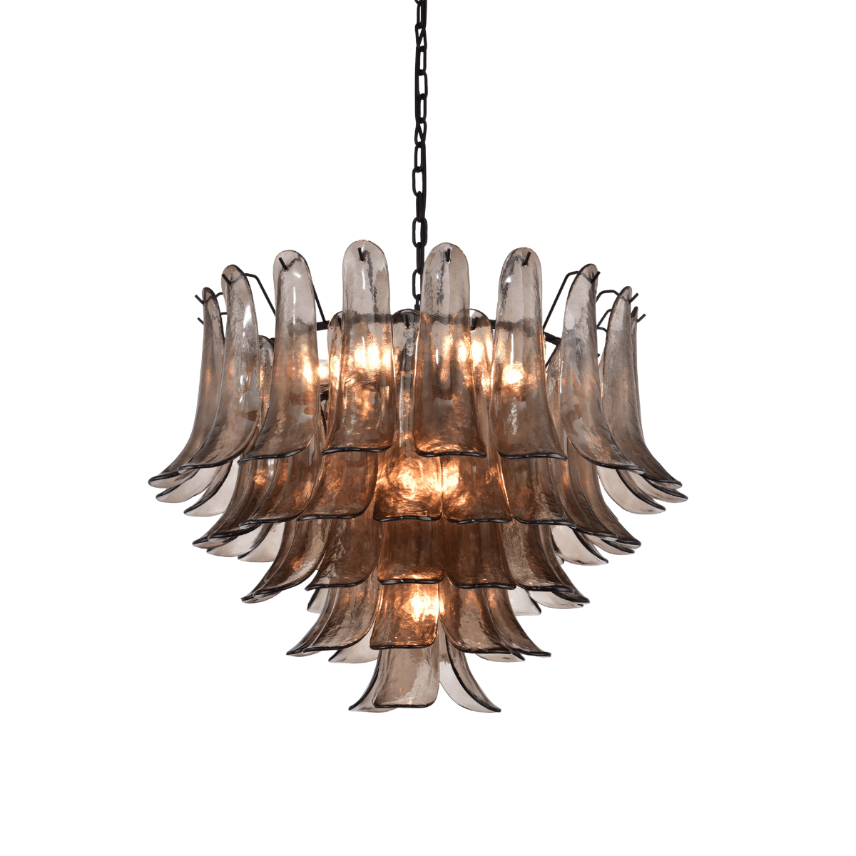 Fleur Chandelier  (55x60) smoked (brun) / sort