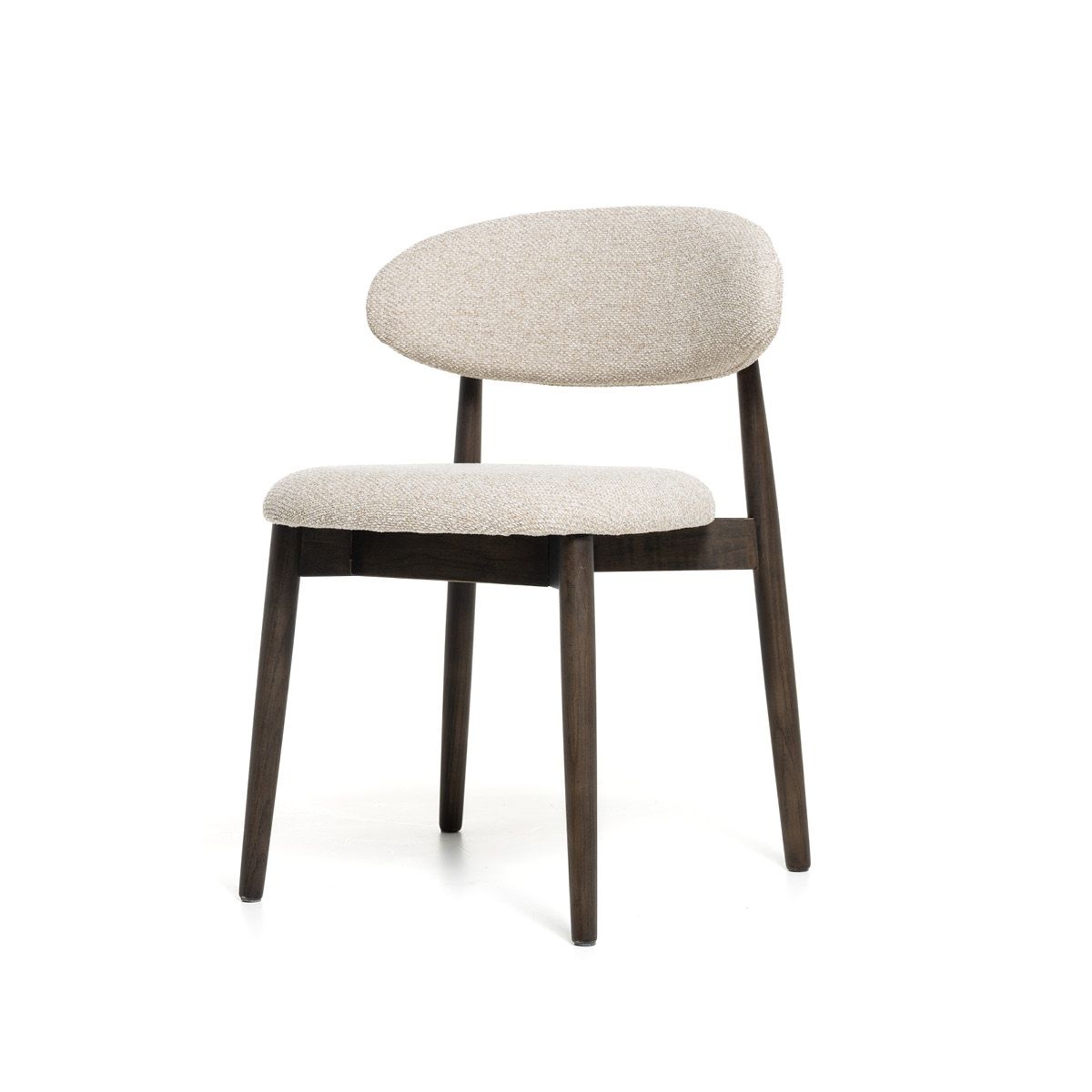 Forhåndsbestill - Malmø spisestol heltre røkt eik (stoff Sunset beige melert)